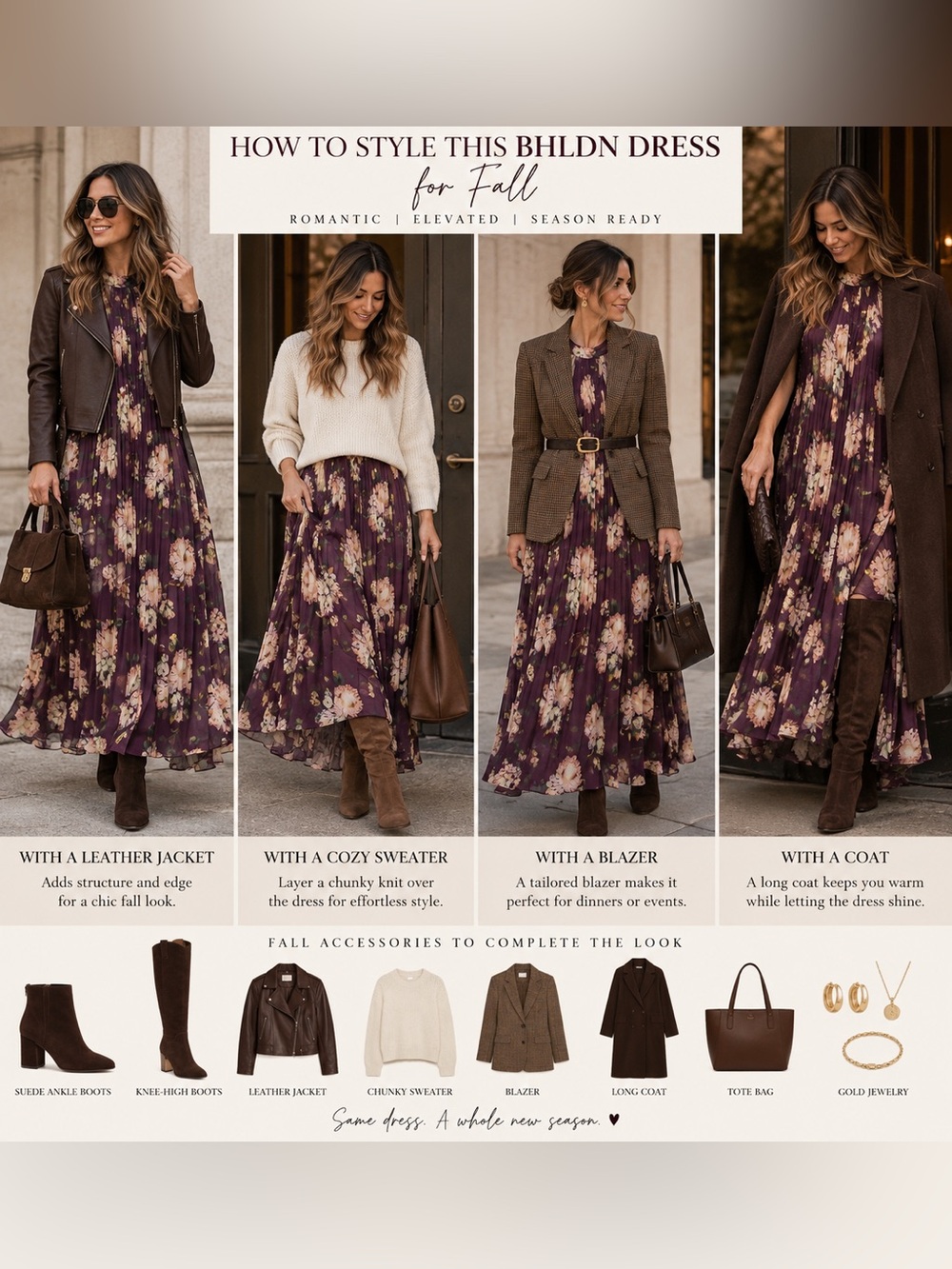 BHLDN Rosie Mock-Neck Pleated